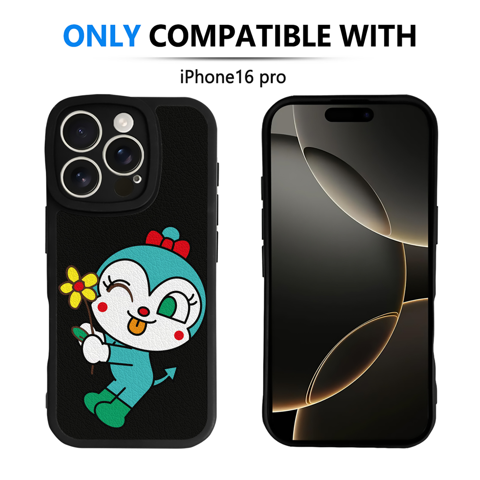（画像用） アンパンマン Anpanman 【iPhone 16シリーズ対応】シリコンスマホケース（レザー調） 材質：シリコン